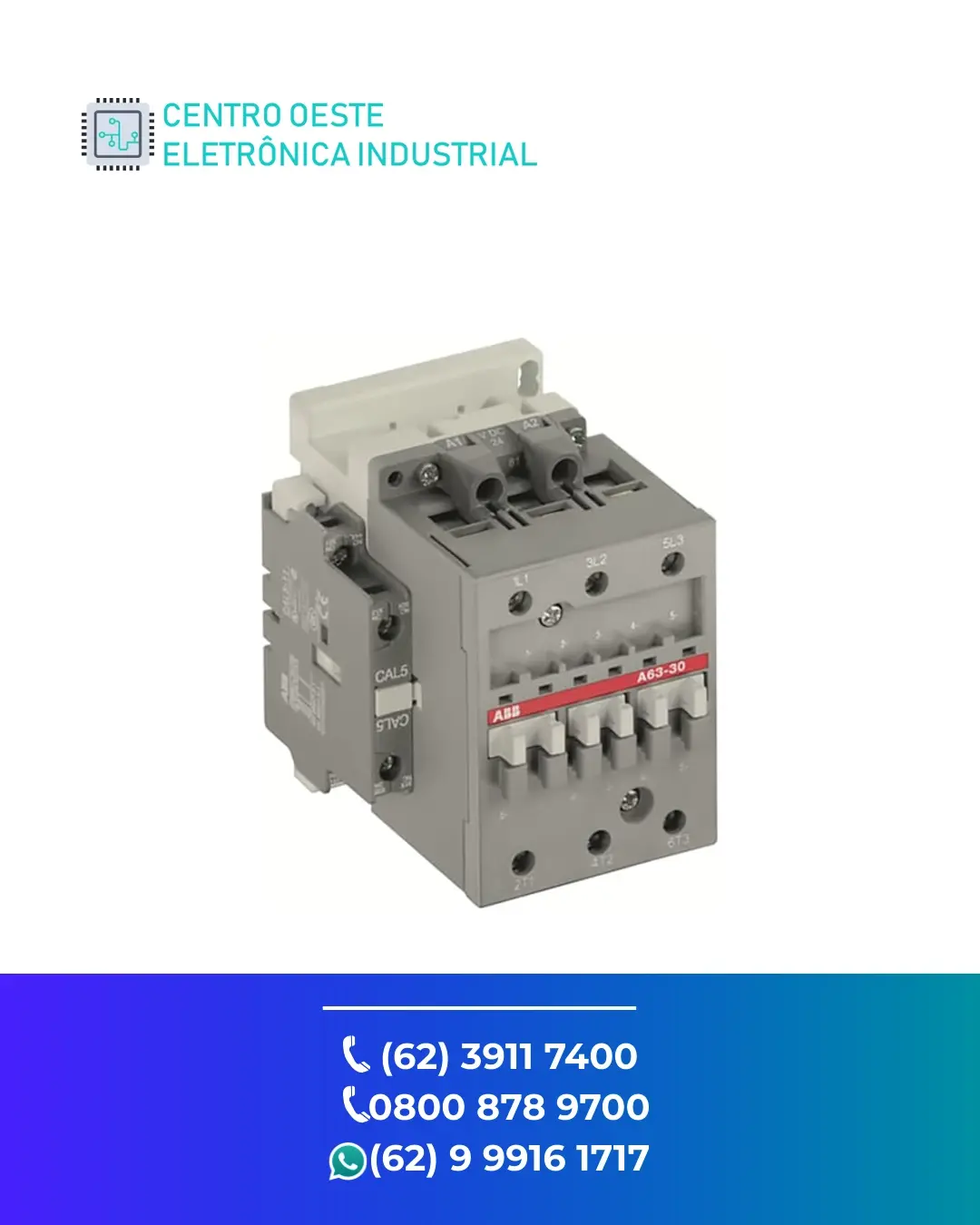 ASSISTÊNCIA TÉCNICA CONTATOR ABB A63 BRASIL