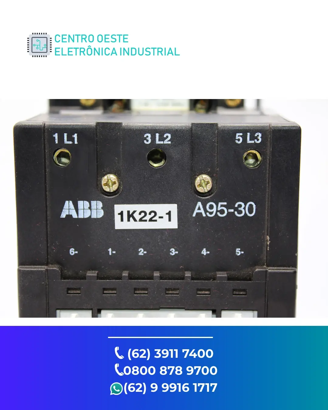 ASSISTÊNCIA TÉCNICA CONTATOR ABB A95 GOIANIA
