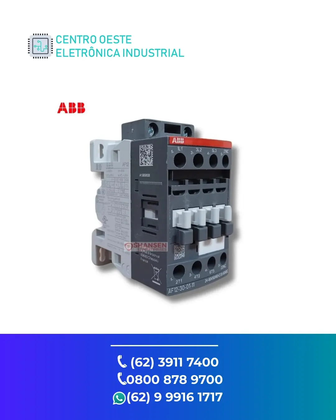 ASSISTÊNCIA TÉCNICA CONTATOR ABB AF12 GOIÁS