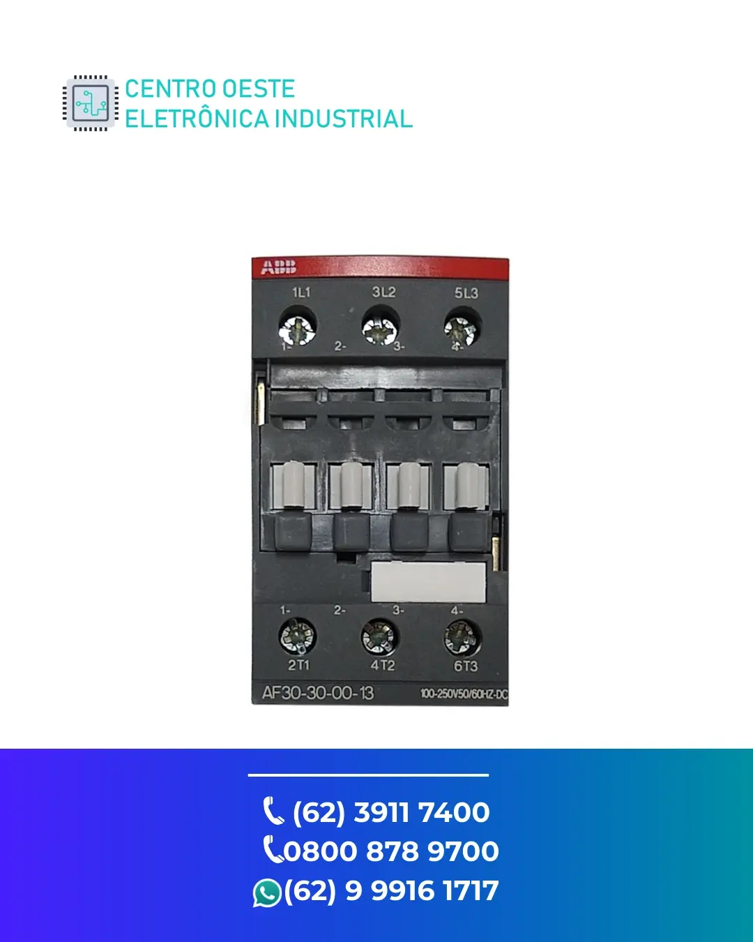 ASSISTÊNCIA TÉCNICA CONTATOR ABB AF30 GOIÁS