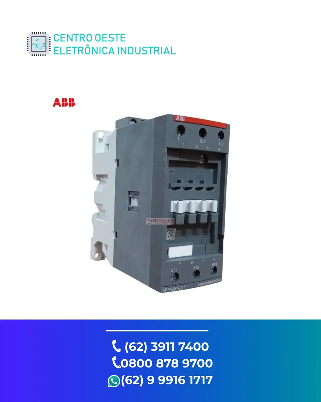 ASSISTÊNCIA TÉCNICA CONTATOR ABB AF65 GOIANIA