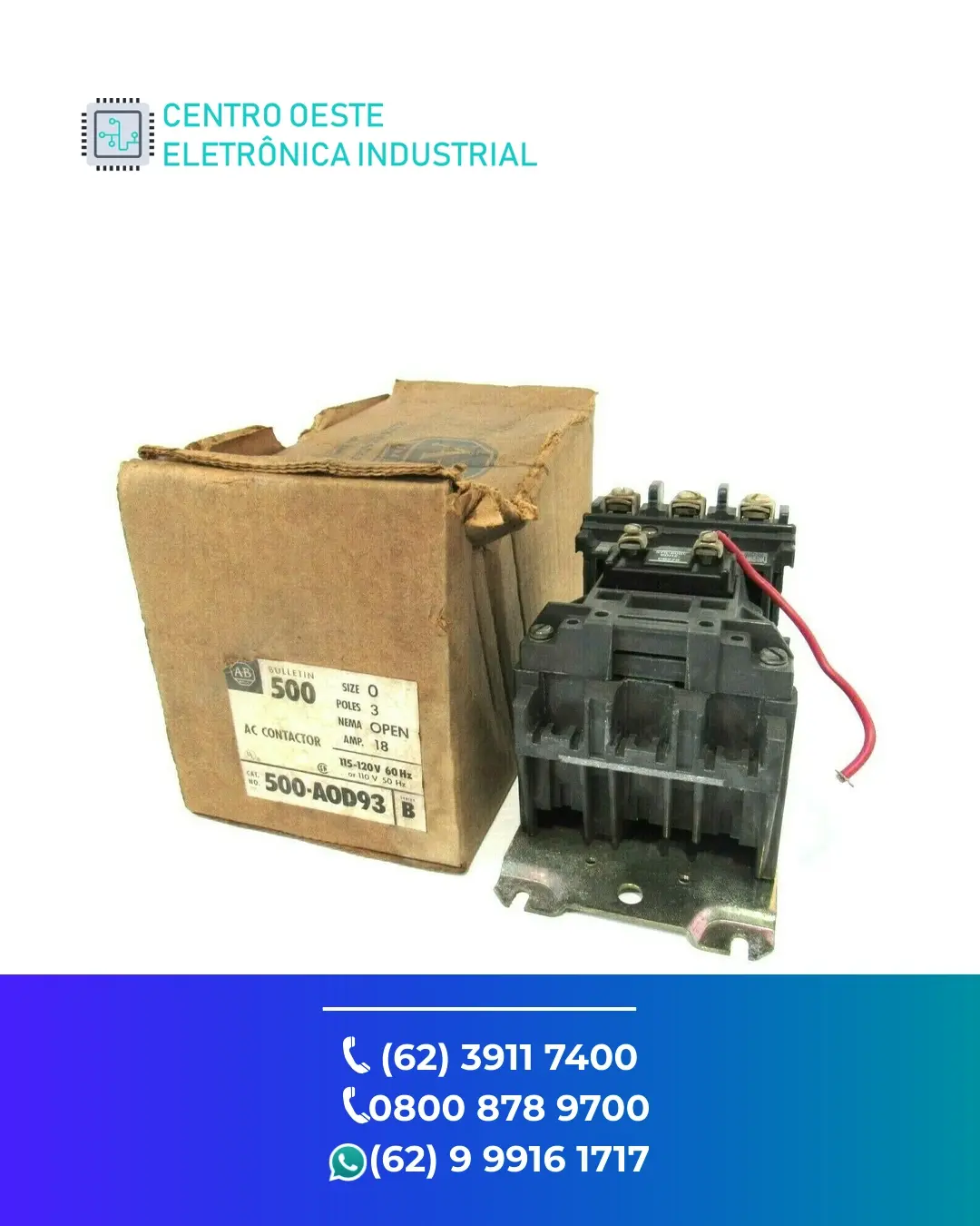 ASSISTÊNCIA TÉCNICA CONTATOR ALLEN BRADLEY 500 GOIANIA