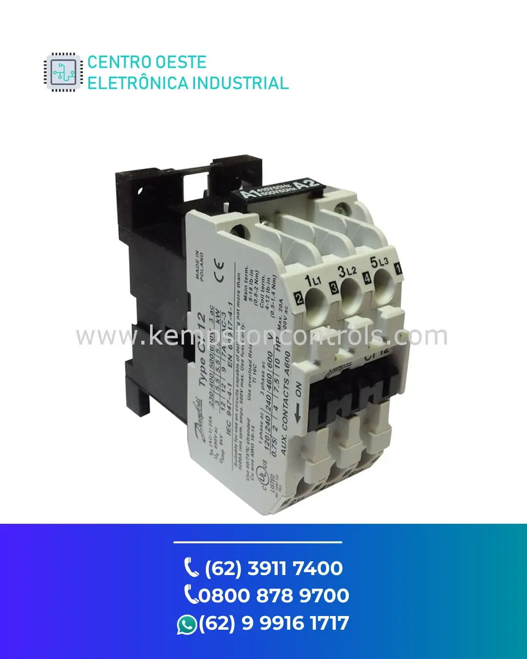 ASSISTÊNCIA TÉCNICA CONTATOR DANFOSS CI12 GOIANIA