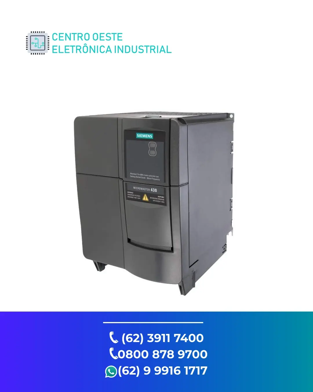 SUPORTE TÉCNICO INVERSOR SIEMENS MICROMASTER 430 GOIÁS