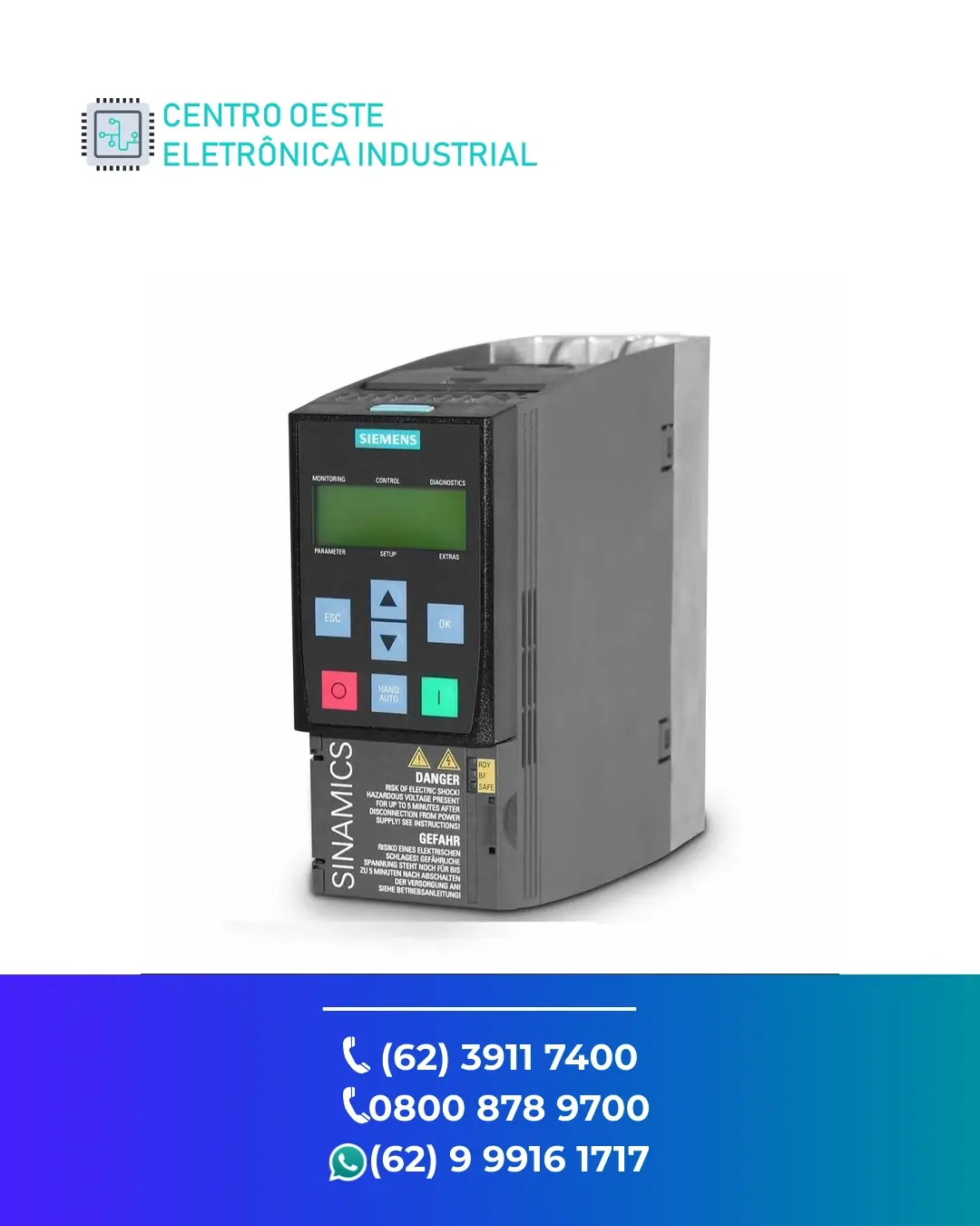 SUPORTE TÉCNICO INVERSOR SIEMENS SINAMICS G120 GOIANIA
