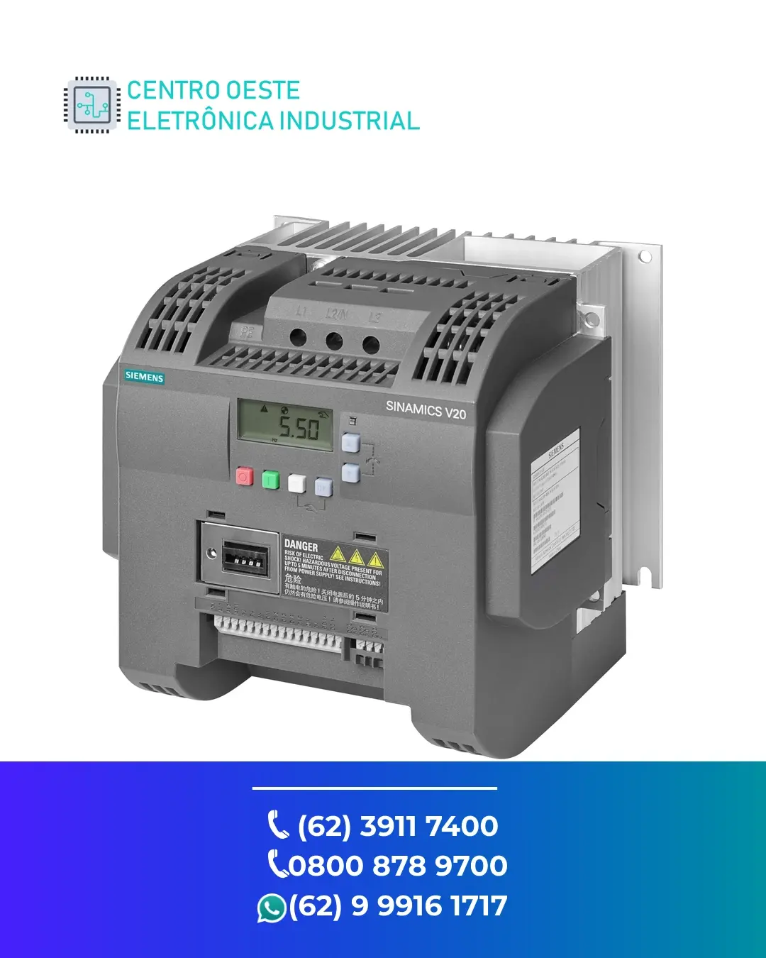 SUPORTE TÉCNICO INVERSOR SIEMENS SINAMICS V20 GOIANIA
