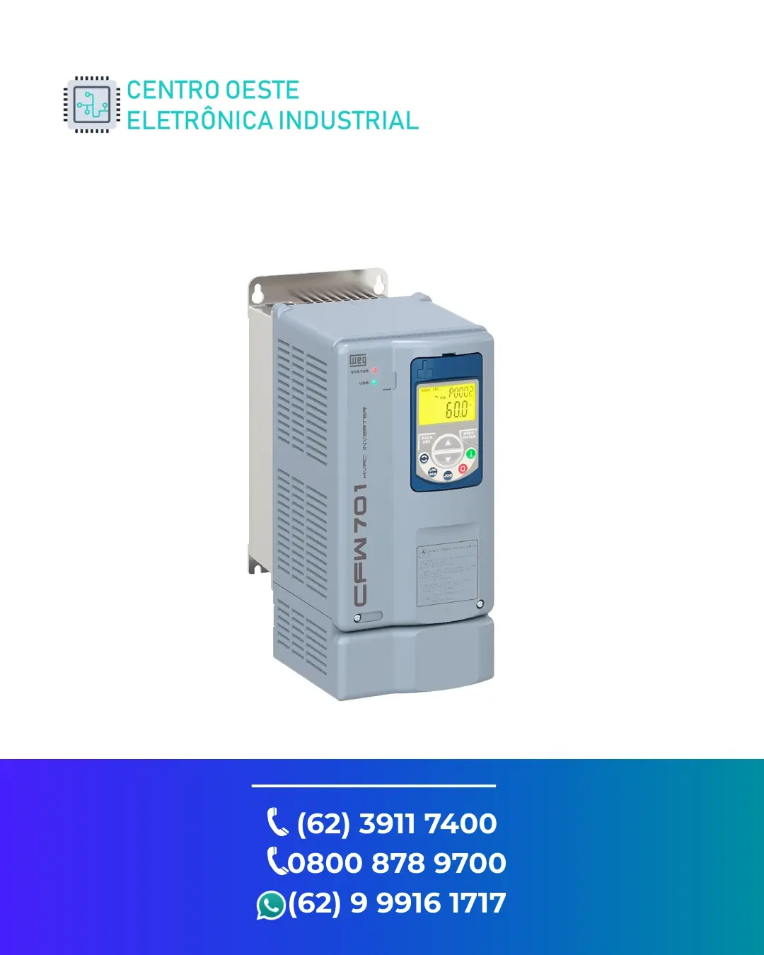 SUPORTE TÉCNICO INVERSOR WEG CFW701 GOIÁS