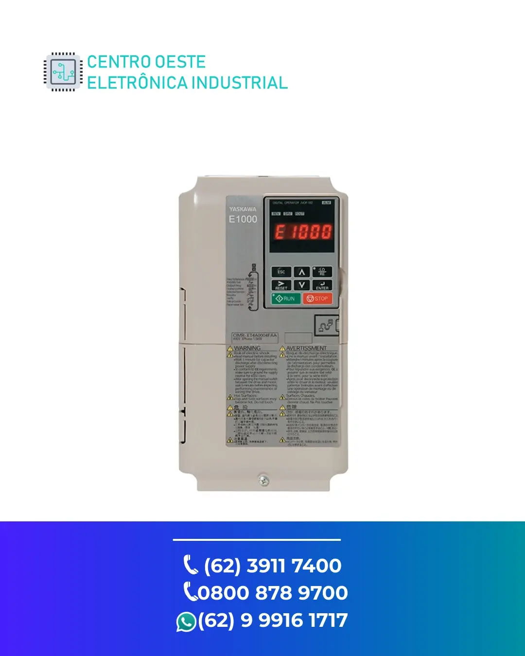 SUPORTE TÉCNICO INVERSOR YASKAWA E1000 GOIÁS
