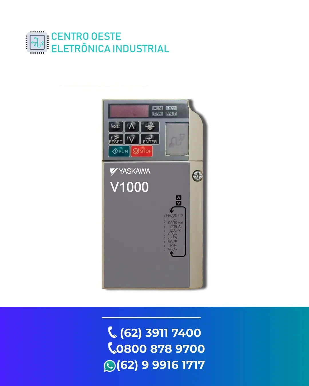 SUPORTE TÉCNICO INVERSOR YASKAWA V1000 GOIÁS