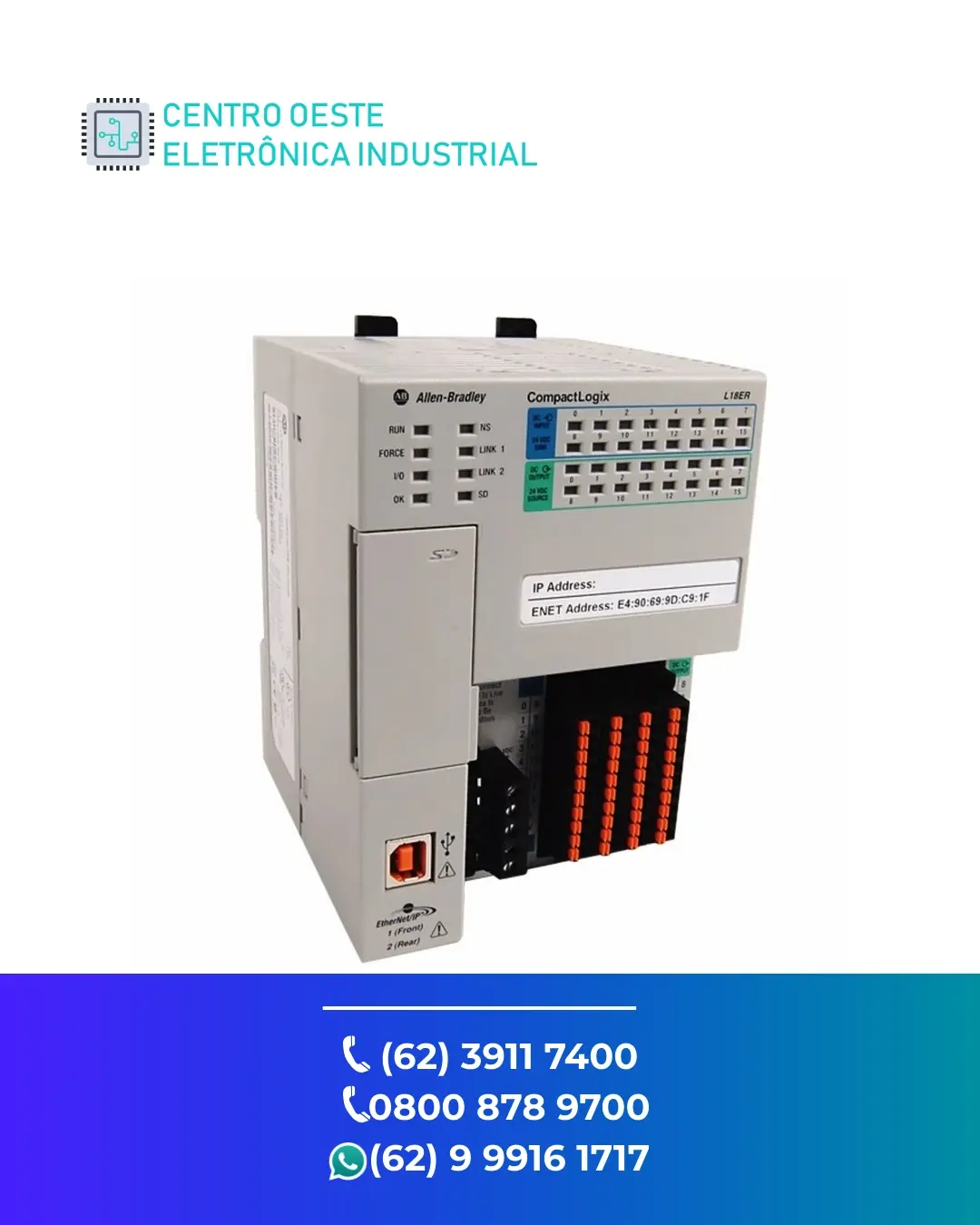 SUPORTE TÉCNICO PLC ALLEN BRADLEY COMPACTLOGIX L36 GOIANIA
