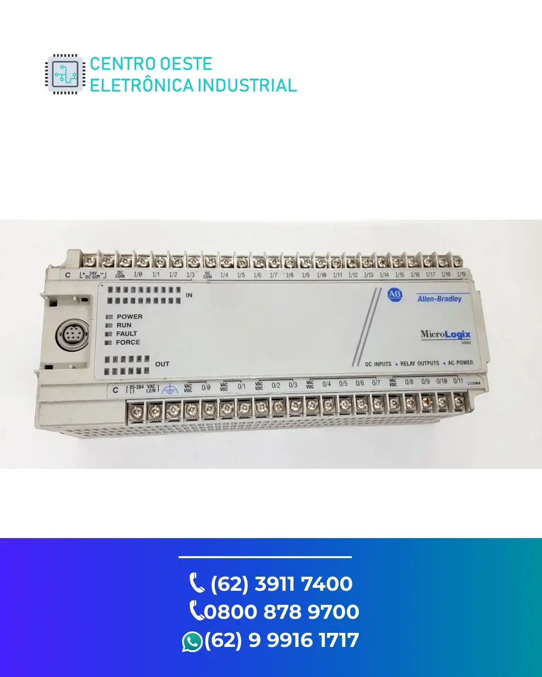 SUPORTE TÉCNICO PLC ALLEN BRADLEY MICROLOGIX 1000 GOIANIA
