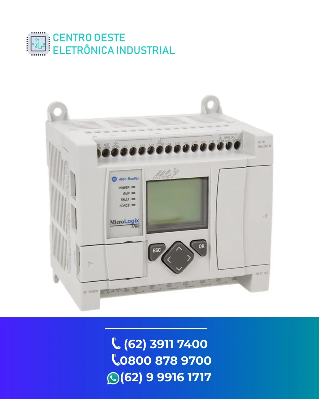 SUPORTE TÉCNICO PLC ALLEN BRADLEY MICROLOGIX 1100 GOIÁS