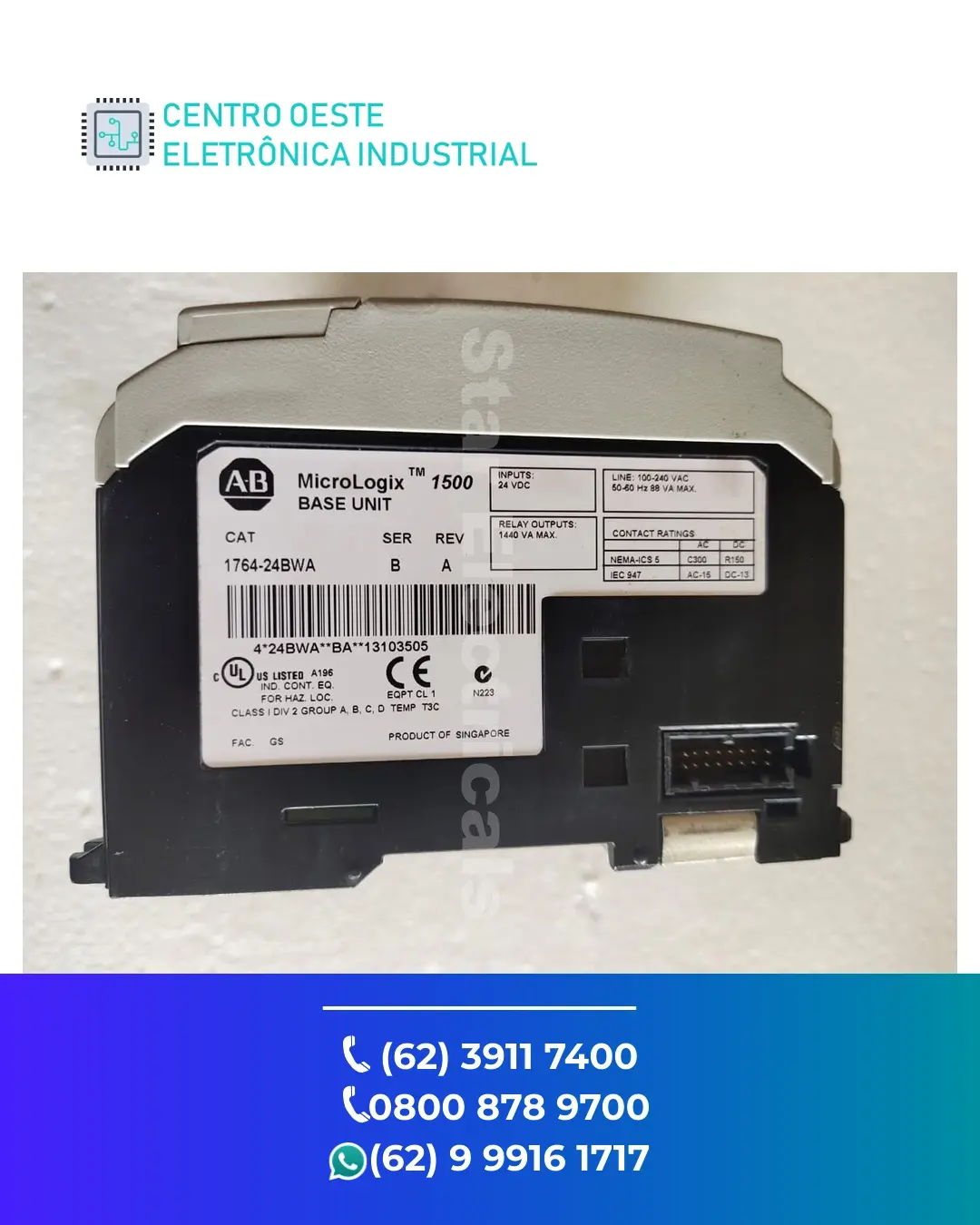 SUPORTE TÉCNICO PLC ALLEN BRADLEY MICROLOGIX 1500 GOIANIA