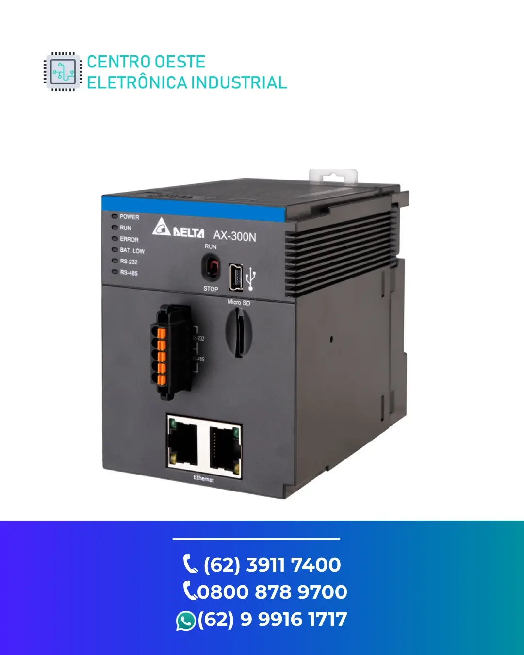 SUPORTE TÉCNICO PLC DELTA AX300 GOIÁS