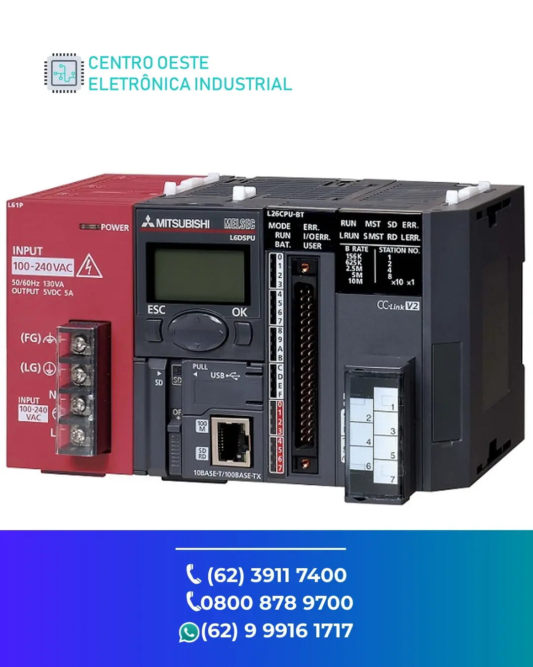 SUPORTE TÉCNICO PLC MITSUBISHI Q26 GOIANIA