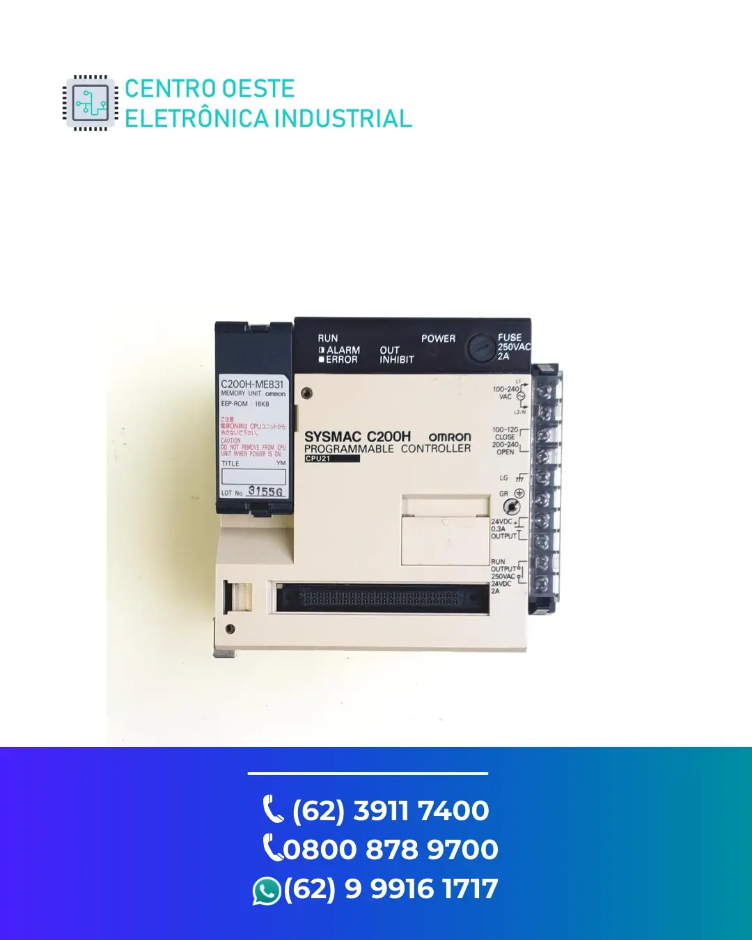 SUPORTE TÉCNICO PLC OMRON C200H GOIÁS