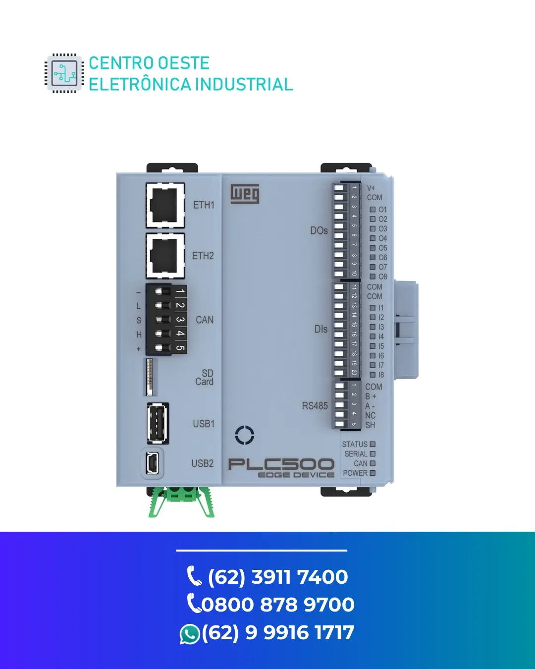 SUPORTE TÉCNICO PLC WEG PLC500 GOIANIA