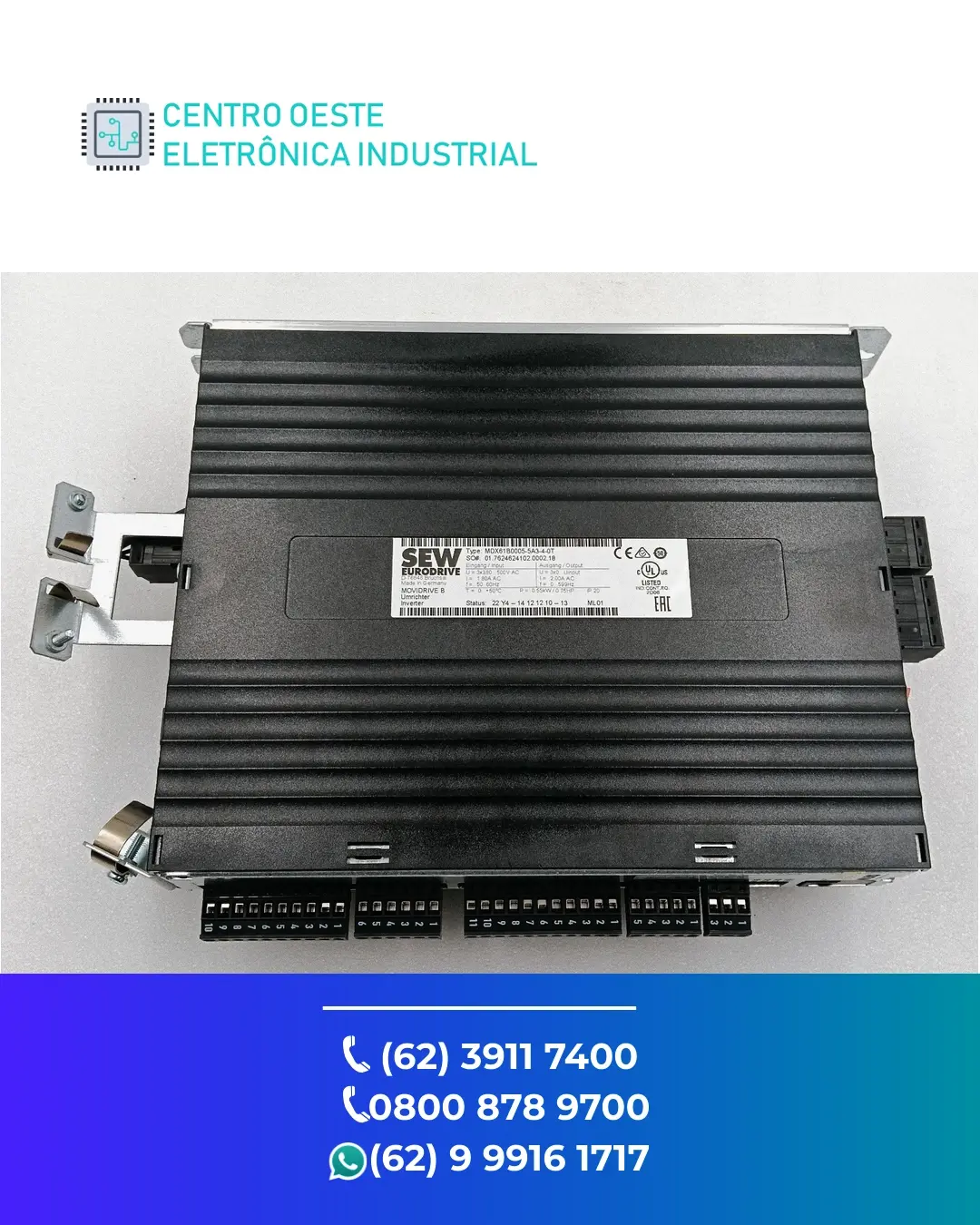 SUPORTE TÉCNICO SERVO DRIVE SEW EURODRIVE MOVIDRIVE GOIÁS