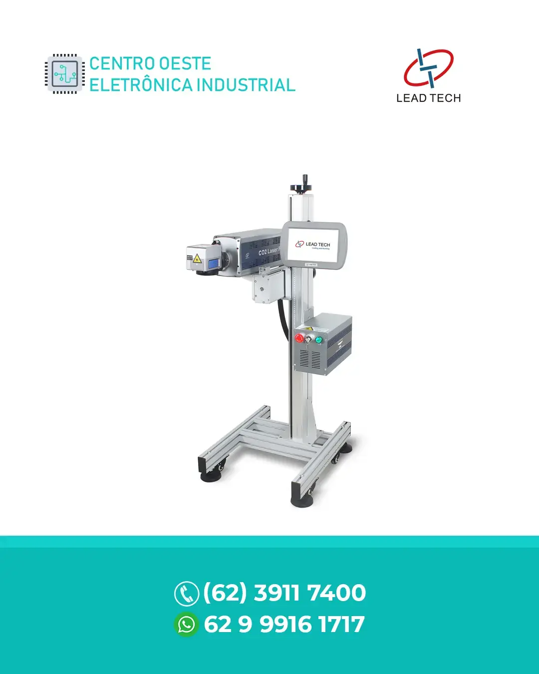 INTERVENÇÃO TÉCNICA EM MÁQUINA DE MARCAÇÃO A LASER CO2 60W LEAD TECH BRASIL