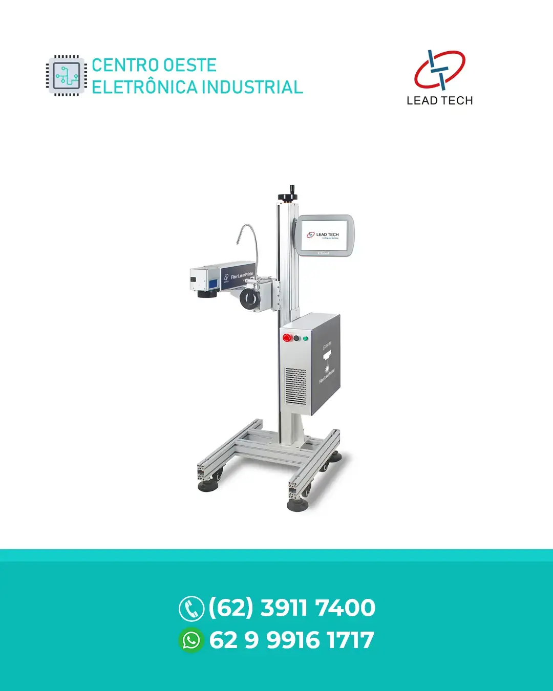 MANUTENÇÃO CORRETIVA MÁQUINA DE MARCAÇÃO A LASER DE FIBRA 50W LEAD TECH BRASIL